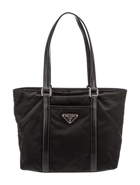 prada canvas-trimmed tessuto tote